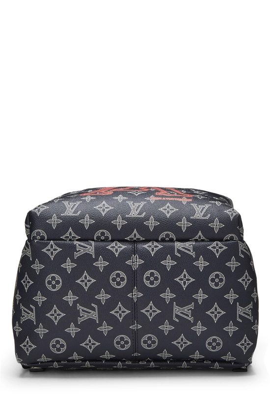 Navy Upside Down Monogram Canvas Apollo Backpack, , large image number 4