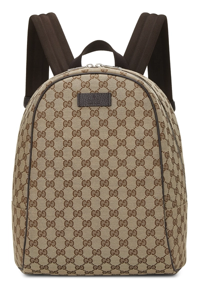 Brown Original GG Canvas Backpack