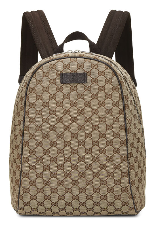 Brown Original GG Canvas Backpack, , large image number 0
