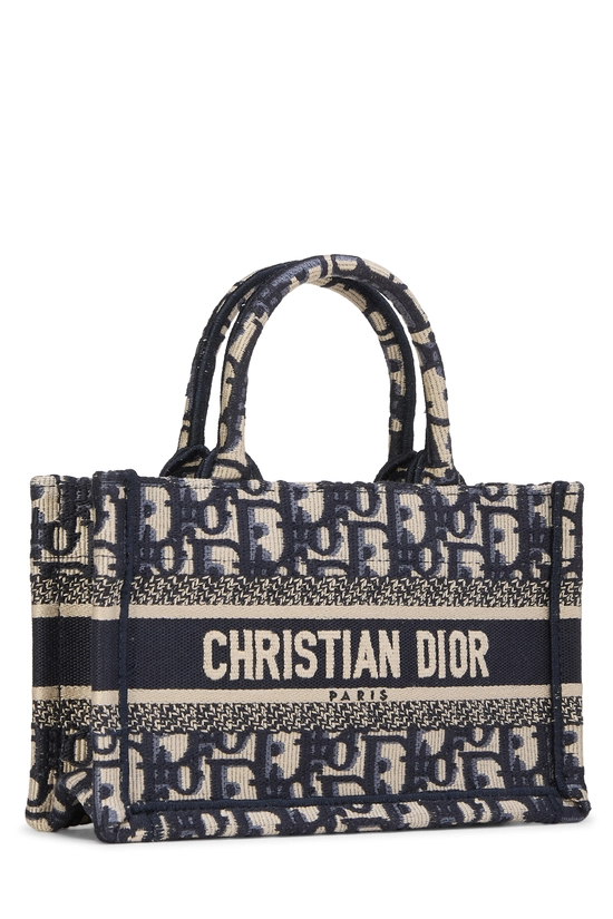 Navy Trotter Canvas Book Tote Mini, , large image number 1