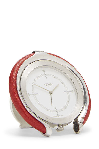 Red & Silver Travel Clock, , large