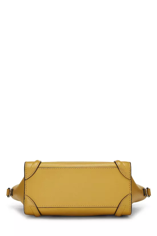 Yellow Drummed Calfskin Luggage Nano, , large image number 4