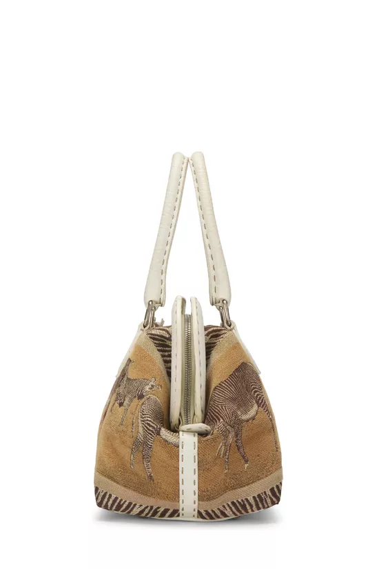 White Canvas Selleria Frame Bag, , large image number 2