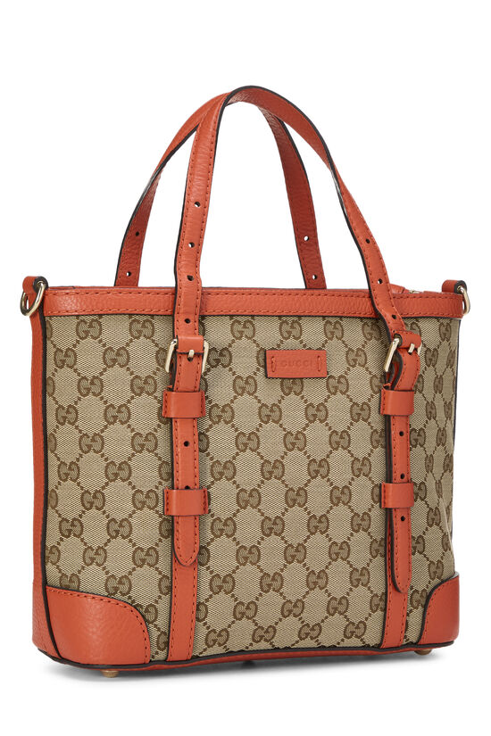 Orange Original GG Canvas Convertible Zip Handbag Small, , large image number 1