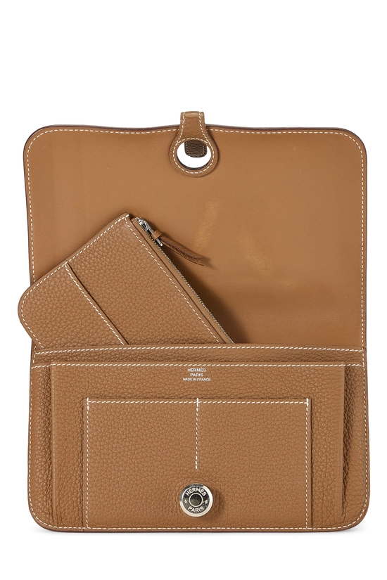 Gold Togo Dogon Duo Wallet, , large image number 3