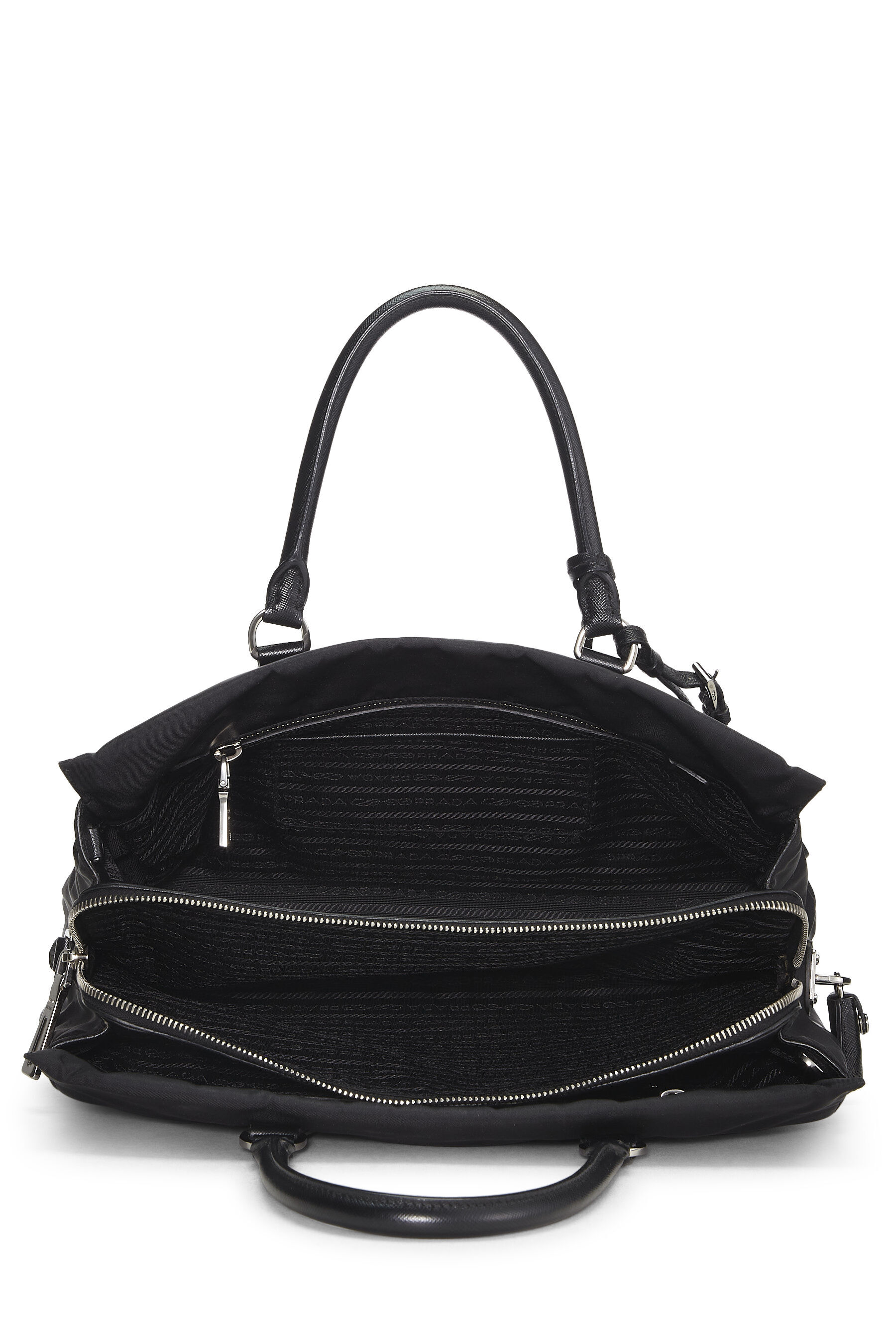 Prada Saffiano Leather Odette Bag, Black | Costco