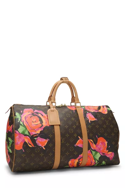 Stephen Sprouse x Louis Vuitton Monogram Roses Keepall 50, , large