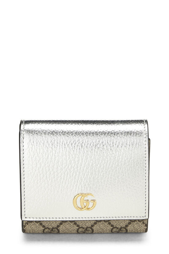 Silver GG Supreme Canvas Wallet, , large image number 0