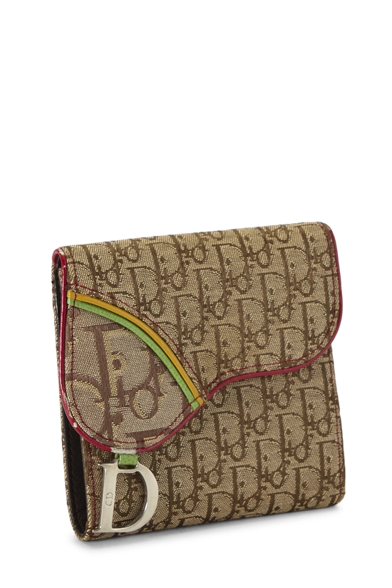 Brown Trotter Canvas Rasta Saddle Wallet, , large image number 1