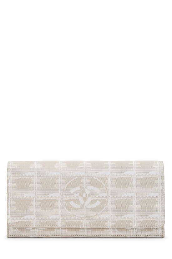 Beige Nylon Travel Line Long Wallet, , large image number 0