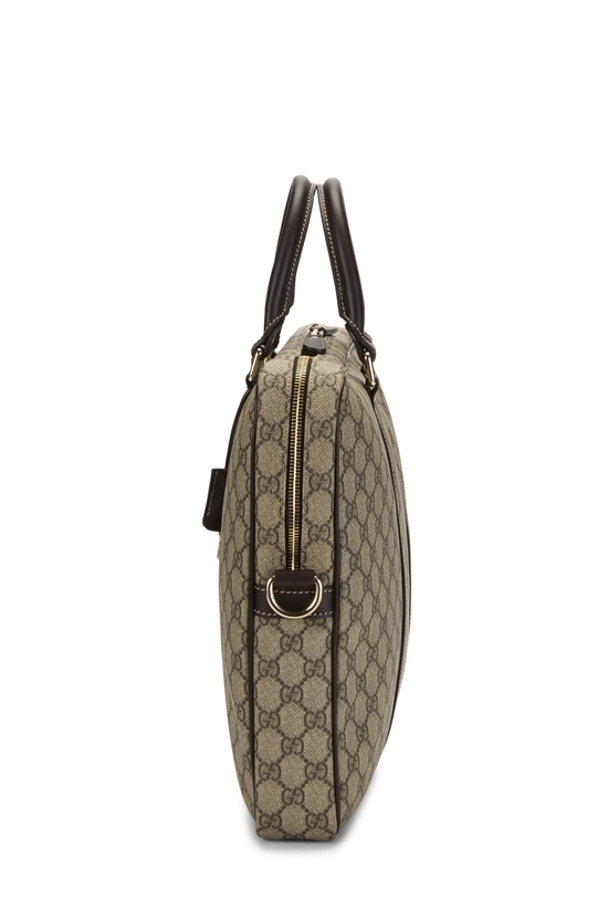 Brown GG Supreme Canvas Briefcase, , large image number 2