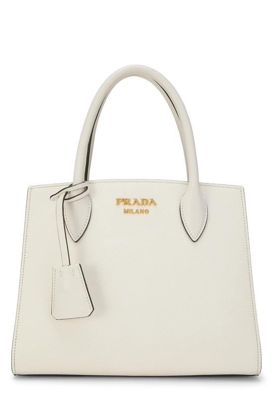 White Saffiano Convertible Handbag Small, , large image number 0