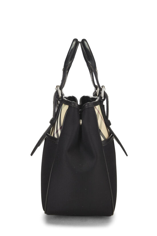 Black Nylon Satchel Handbag, , large image number 2