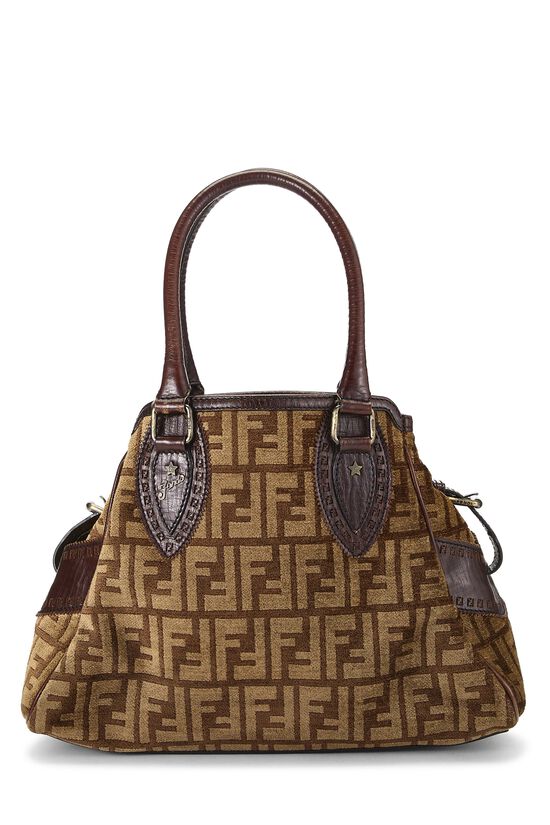 Brown Zucca Velour Bag Du Jour Small, , large image number 0