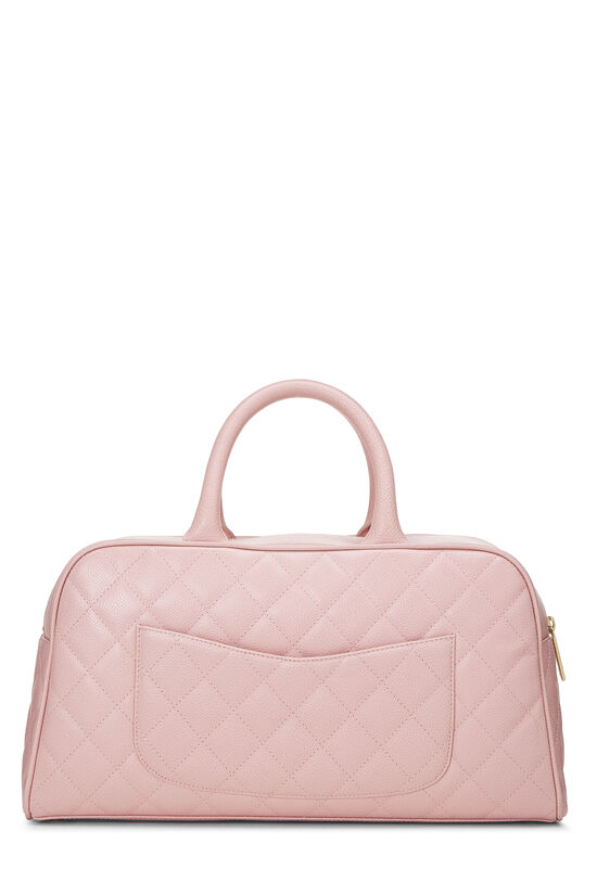 Pink Quilted Caviar Bowler