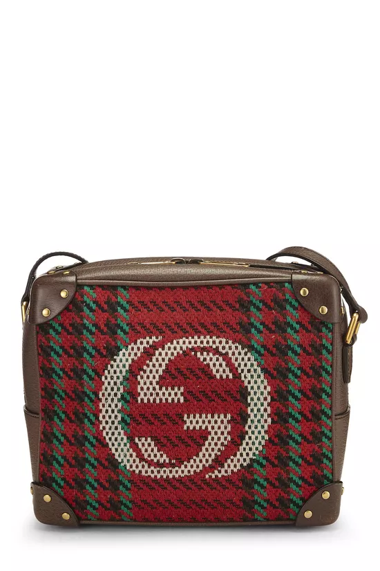 Multicolor Wool & Leather Houndstooth 'GG' Crossbody, , large image number 0