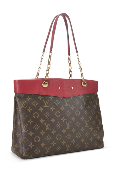 Louis Vuitton Red Monogram Canvas Pallas Shopper — photo 2