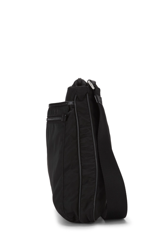 Black Nylon Messenger Bag, , large image number 2