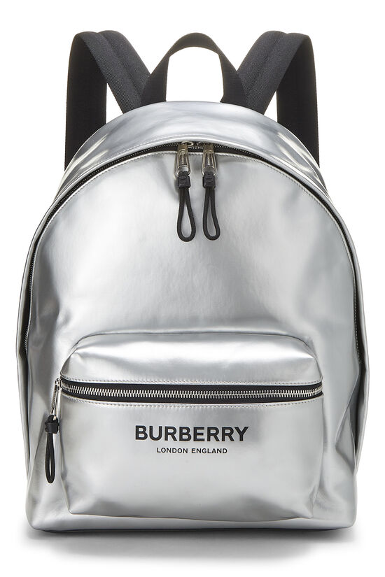 Silver Coated Canvas Backpack, , large image number 0