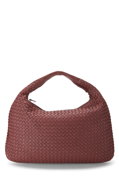 Red Intrecciato Veneta Hobo Large