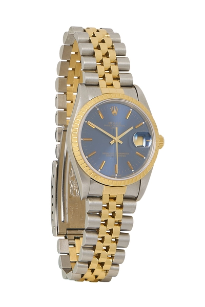 Blue Dial Stainless Steel Oyster Perpetual Datejust 15223 34mm