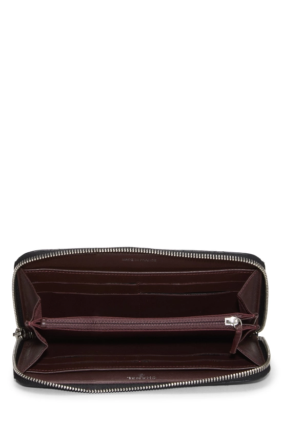 Black Lambskin Zip Around Wallet, , large image number 3