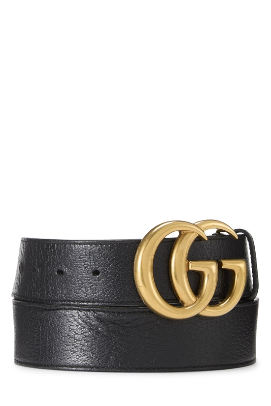 Black Leather GG Marmont Belt 90, , large image number 0