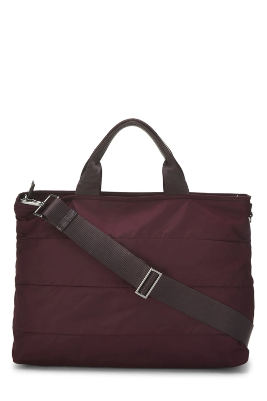 Burgundy Nylon Convertible Handbag, , large image number 3
