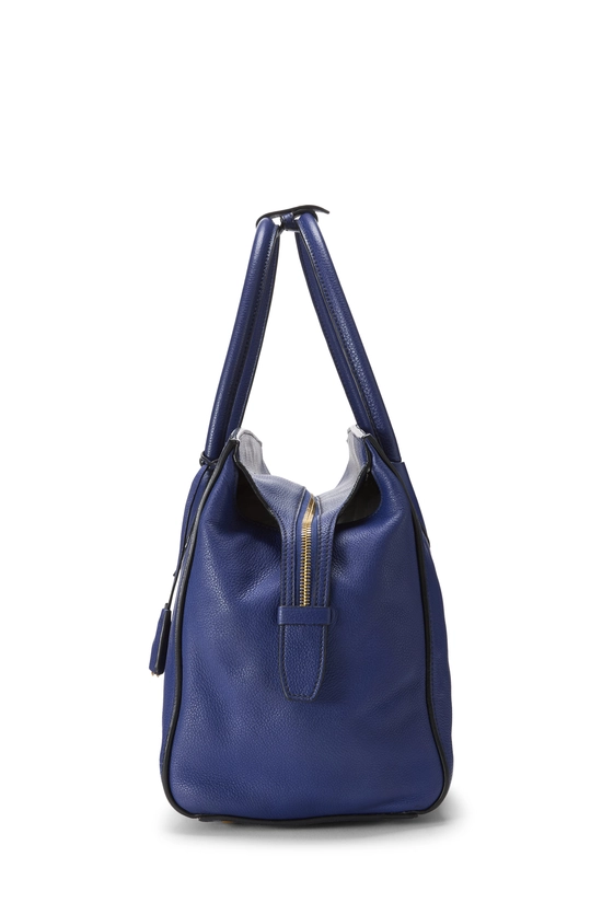Pre-Owned Blue Vitello Daino Convertible Handbag QNBFLVABBB00I