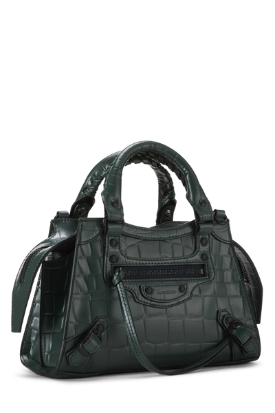 Green Embossed Leather Neo Classic City Mini, , large