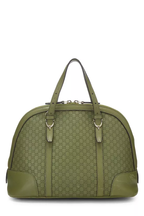 Green Microguccissima Leather Nice Dome Handbang, , large image number 3