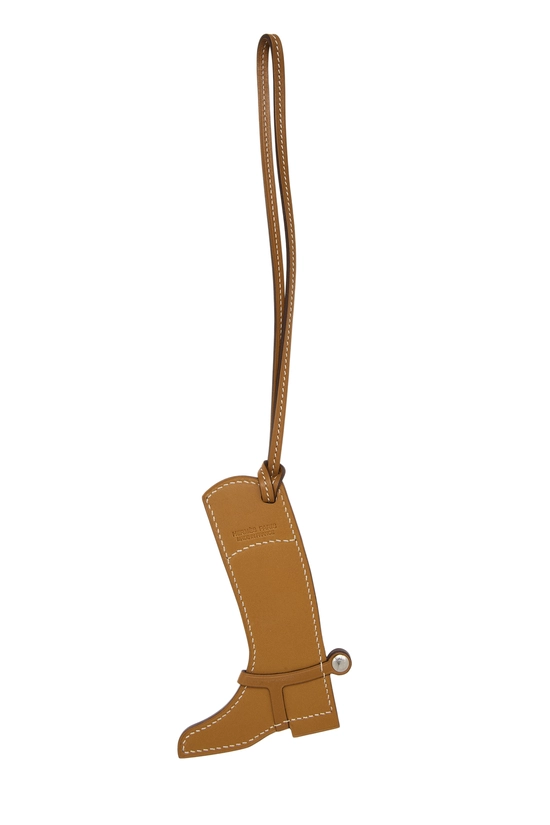 Natural & Capucine Swift Leather Paddock Boot Bag Charm, , large image number 1