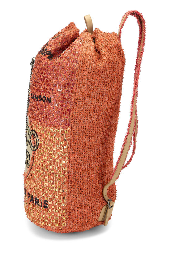 Orange Tweed Cubano Trip Backpack, , large image number 2