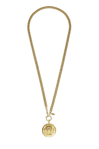 Gold Medallion Long Necklace