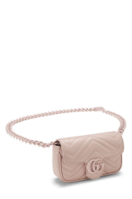 Pink Chevron Leather GG Marmont Belt Bag, , large image number 1