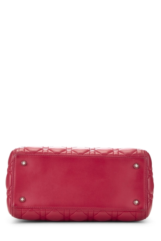 Red Cannage Quilted Lambskin Lady Dior Medium, , large image number 4