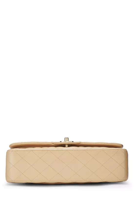 Beige Quilted Lambskin Classic Double Flap Medium, , large image number 4