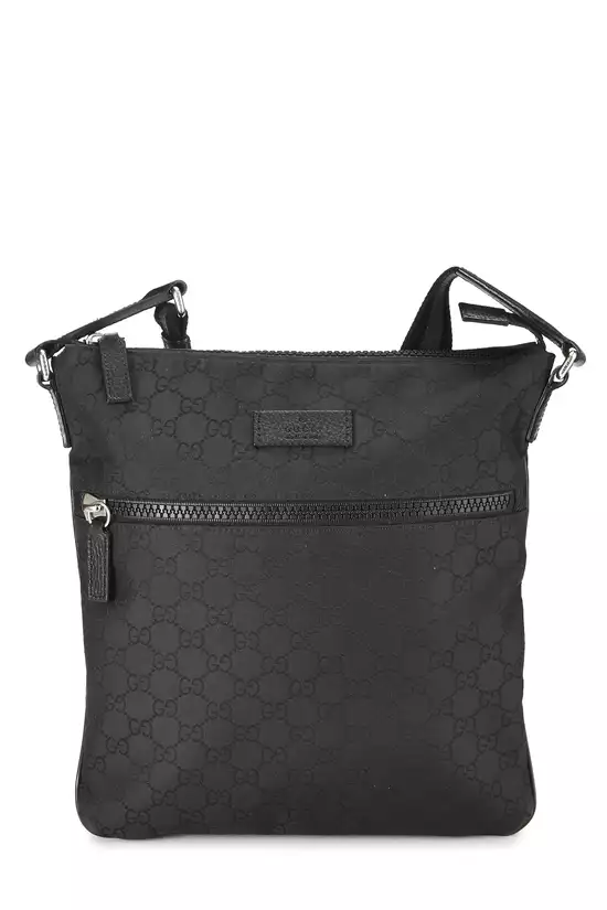 Black GG Nylon Messenger, , large image number 0