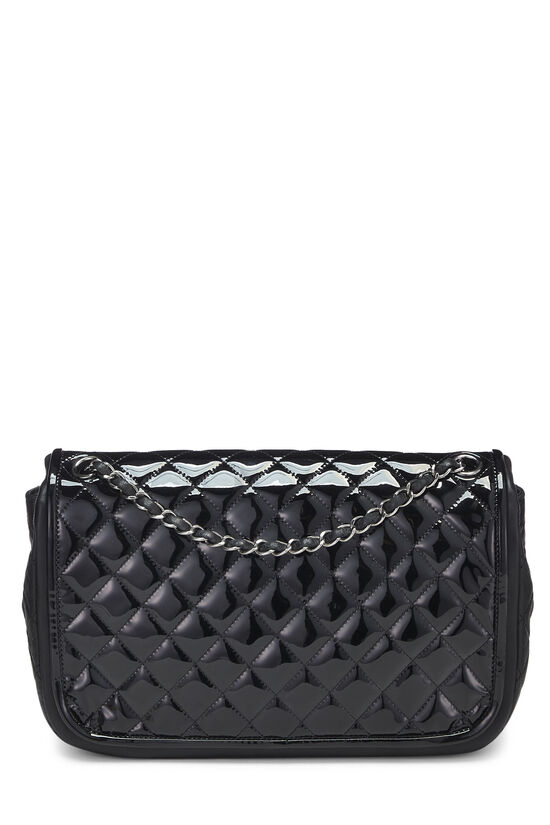 Chanel Black Quilted Patent Leather Flap Bag Q6B01027K0011