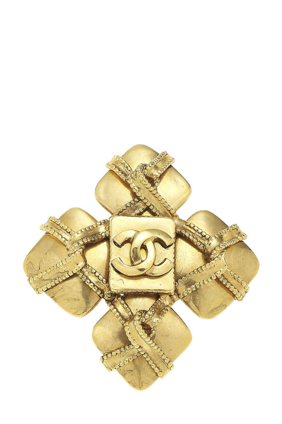 Gold 'CC' Cross Pin, , large image number 1