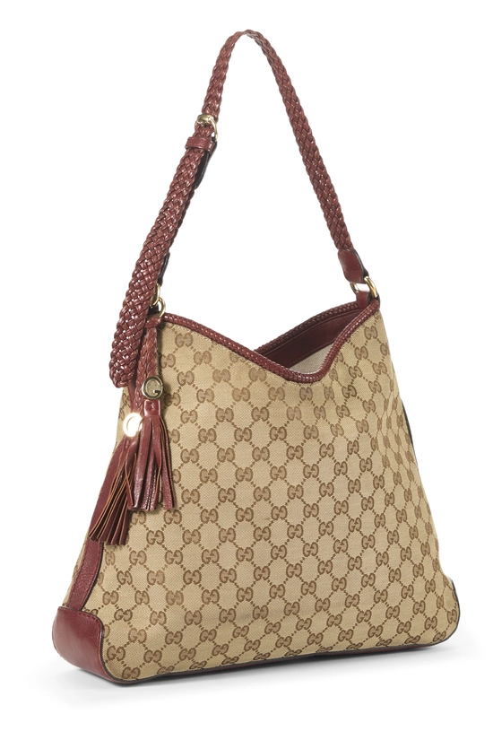 Brown Original GG Canvas Marrakech Hobo, , large image number 1