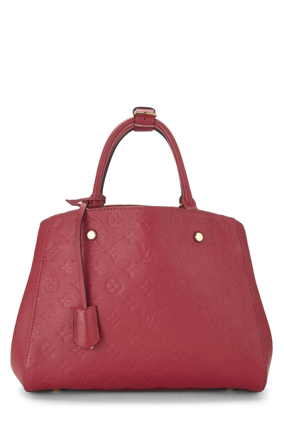 Louis Vuitton Red Monogram Empreinte Montaigne MM