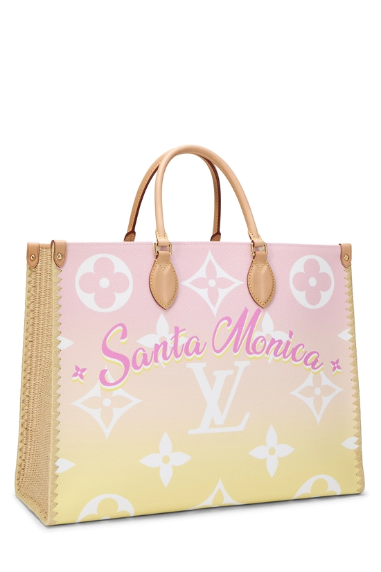 Pink Monogram Giant Santa Monica By The Pool On The Go GM, , large image number 1