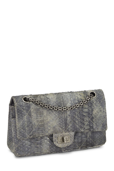 Grey Quilted Python 2.55 Reissue Flap 225, , large