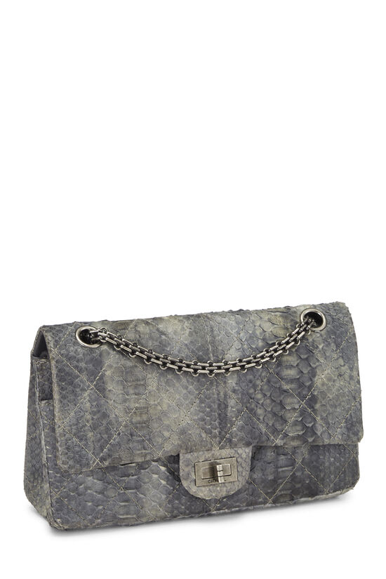 Grey Quilted Python 2.55 Reissue Flap 225, , large image number 1
