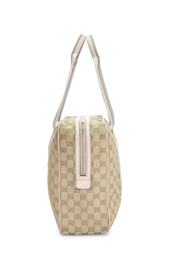 Pink Original GG Canvas Web Briefcase, , large image number 2