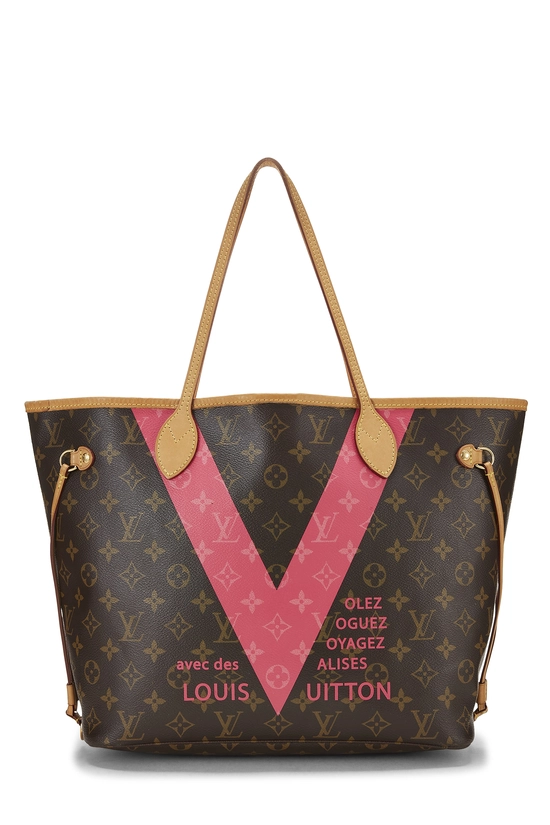 Pink Monogram V Neverfull MM, , large image number 0