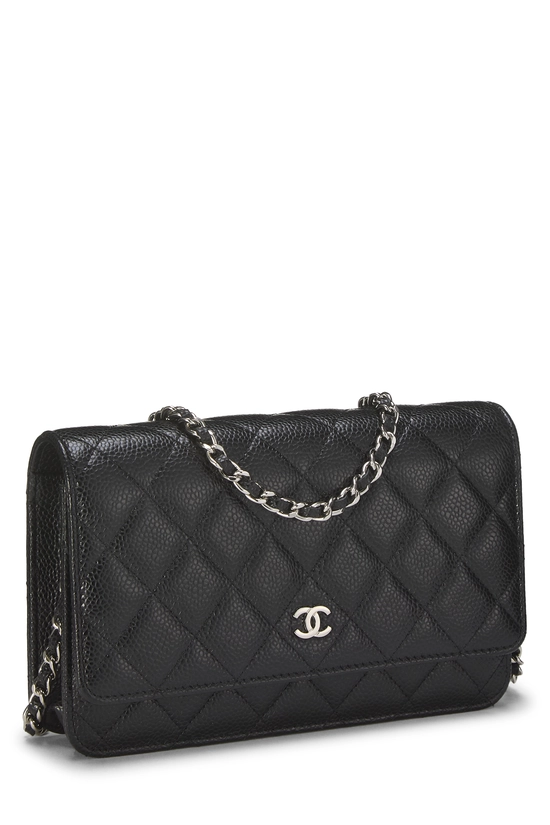 Black Caviar Classic Quilted Wallet On Chain (WOC), , large image number 1