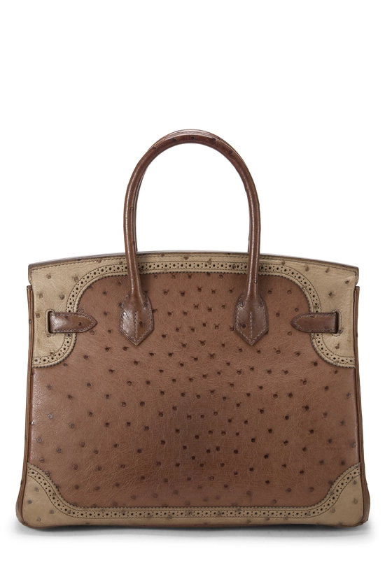 Mousse, Marron Fonce, Etrusque Ostrich Birkin 35, , large image number 3