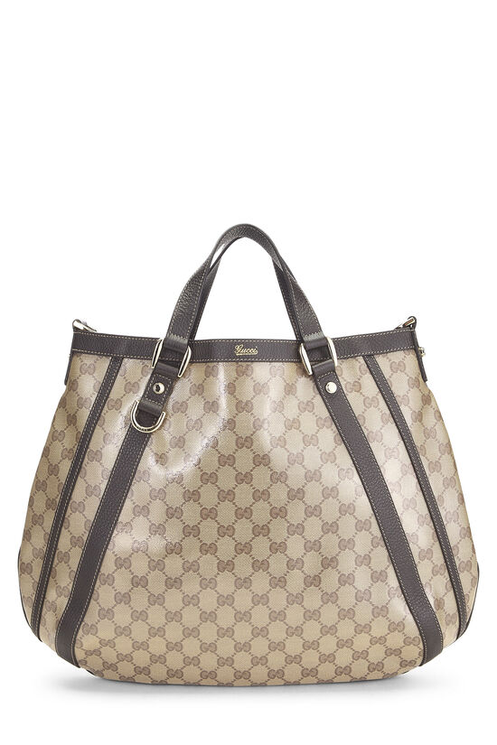 Brown Crystal Canvas Abbey Convertible Hobo, , large image number 0